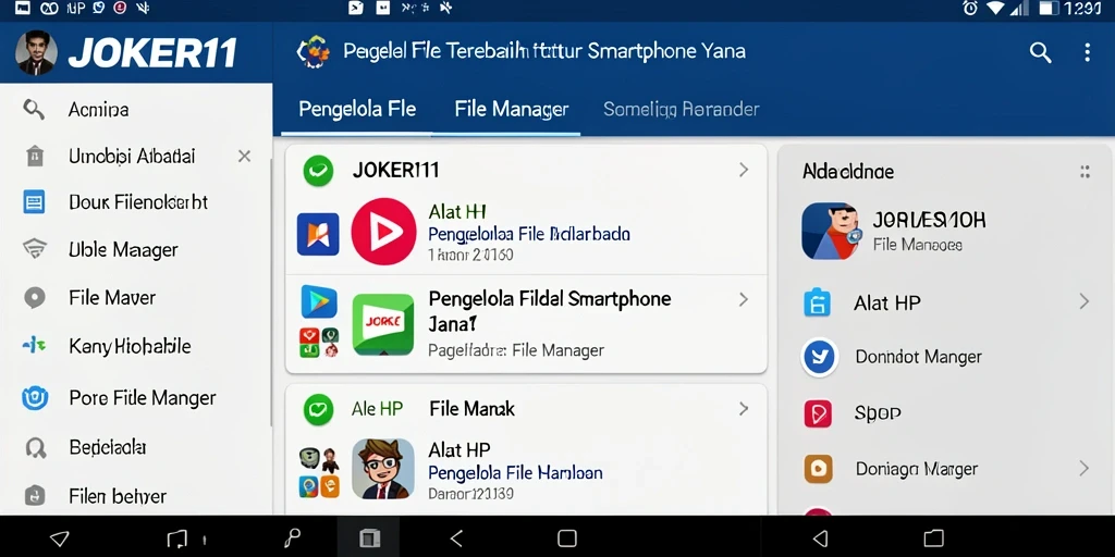 Tampilan antarmuka aplikasi JOKER11 yang modern dan mudah dinavigasi.