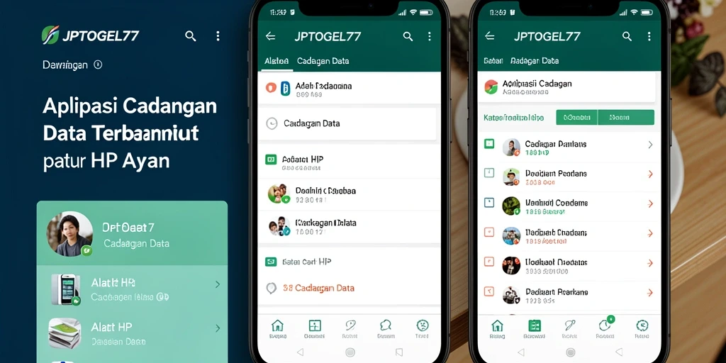 Tampilan antarmuka JPTOGEL77 untuk pencadangan data.