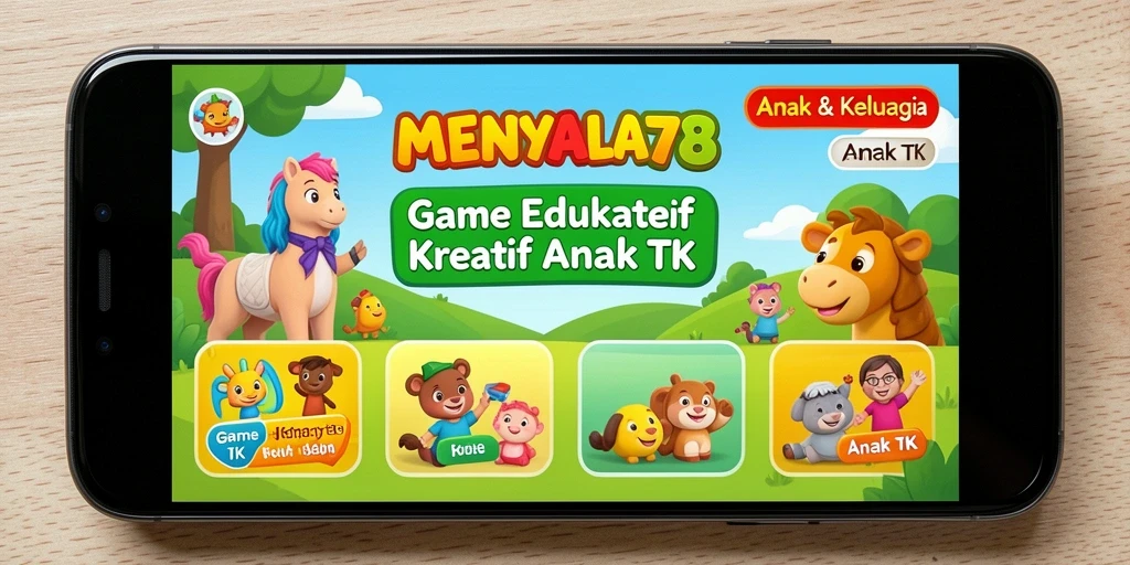 Antarmuka interaktif dan fun dari Game Anak TK.