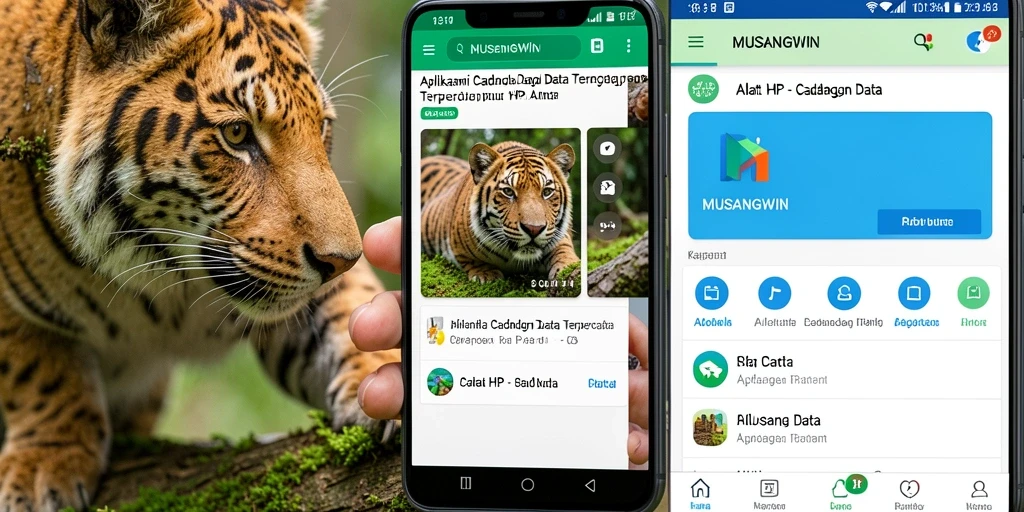 Antarmuka pengguna MUSANGWIN yang intuitif untuk cadangan data.