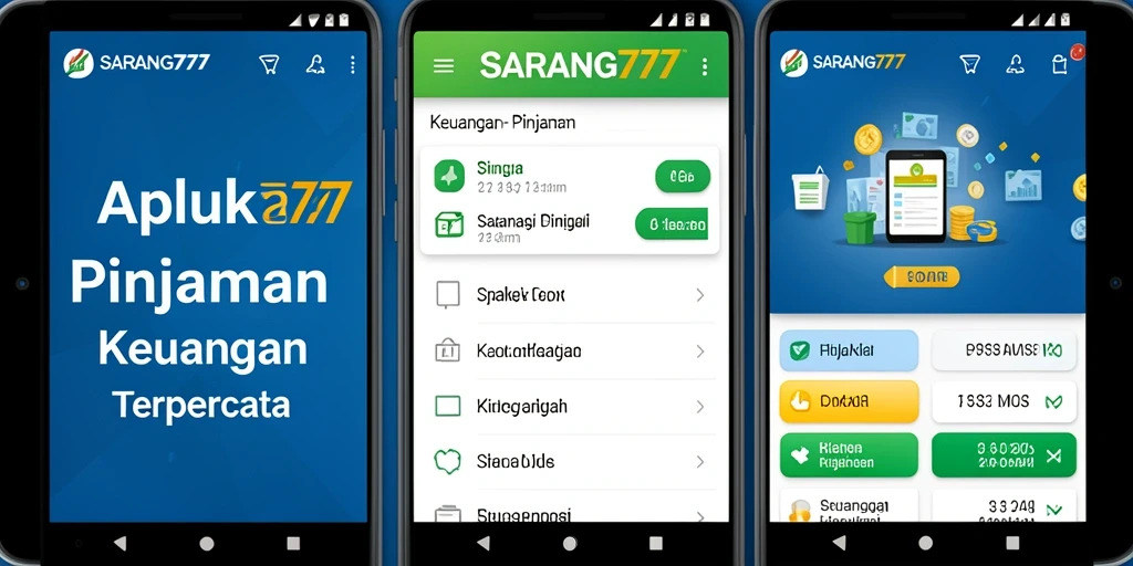 Tampilan antarmuka aplikasi SARANG777 yang ramah pengguna.