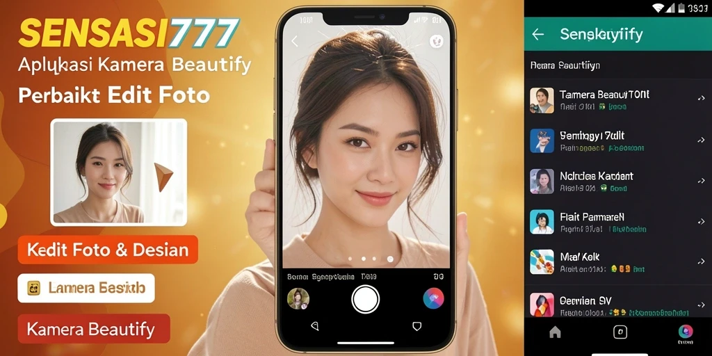 Antarmuka SENSASI777 menampilkan alat edit foto yang intuitif dan menarik.