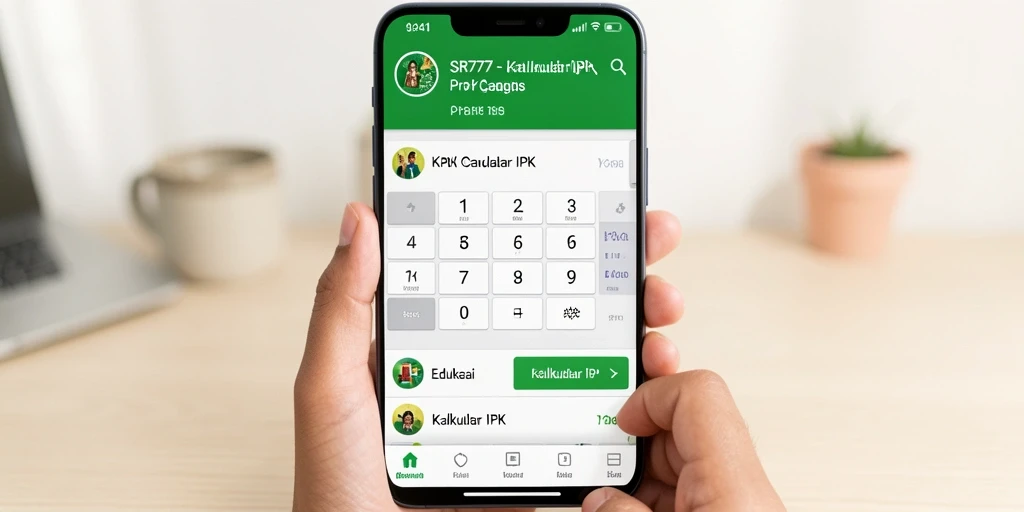 Tampilan antarmuka SR777 untuk Kalkulator IPK yang sederhana dan informatif.