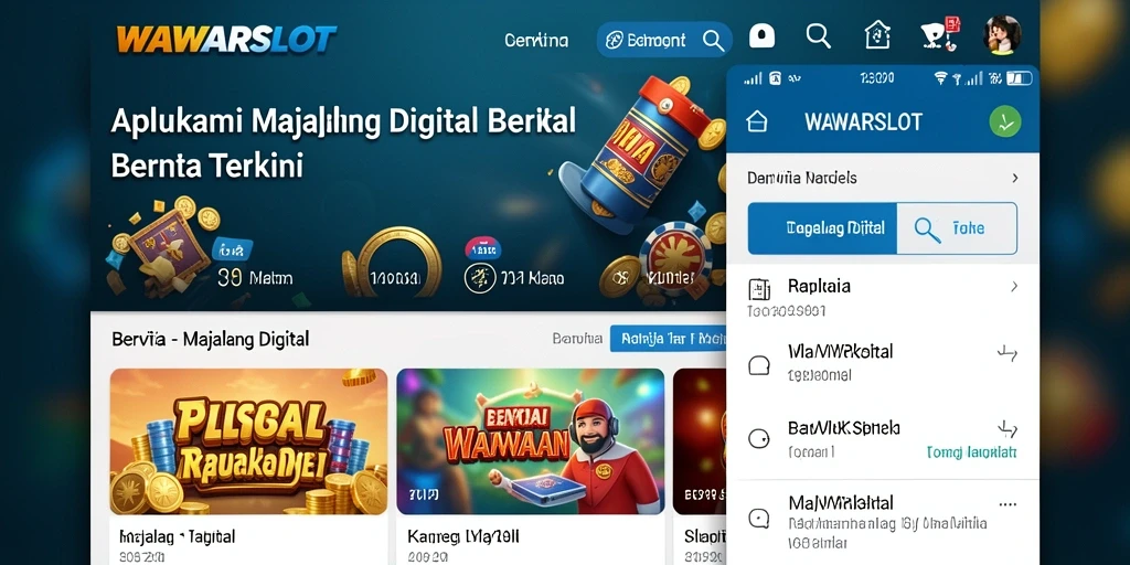 Antarmuka pengguna WAWARSLOT yang modern dan informatif.